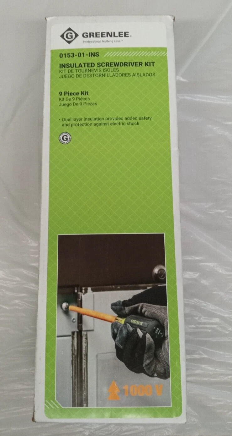 GREENLEE 0153-01-INS 13439 9PC INSULATED SCREWDRIVER SET