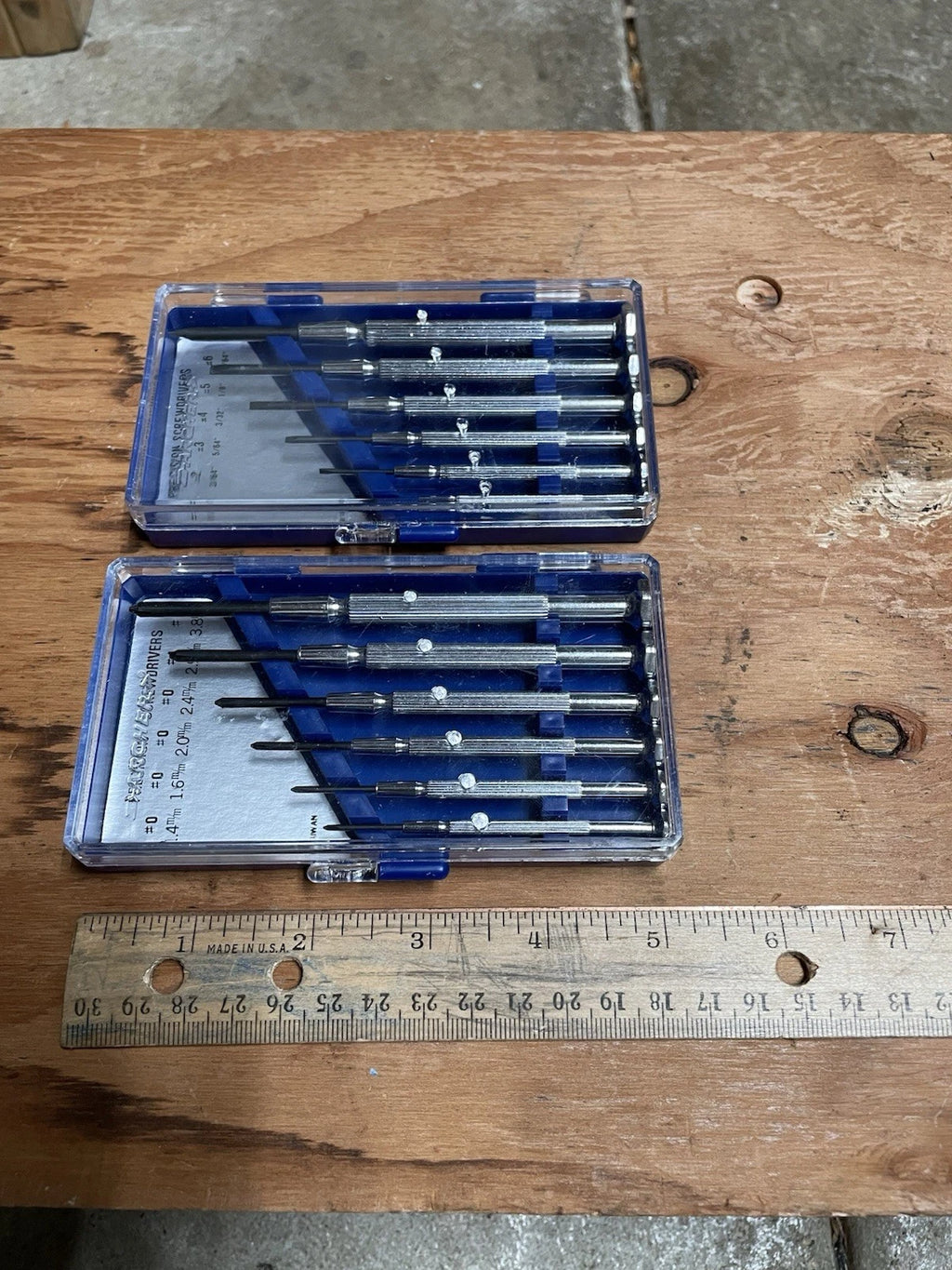 Vintage Archer Precision Screwdriver Set Lot Of 2, Flathead, Phillips With Cases