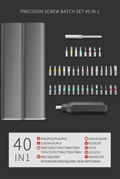 Screwdriver Kit 8/30/40/44 Precision Magnetic Bits Dismountable Screw Driver Set