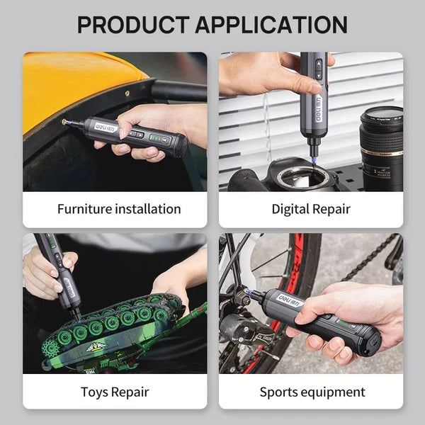 4V Electric Screwdriver Set USB Rechargeable 10/33 Bit Set Drill Multi-function
