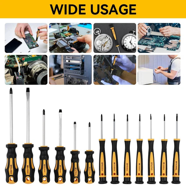 43-pc Magnetic Screwdriver Set w/ Case & Heat Shrink Repair Tool Kit