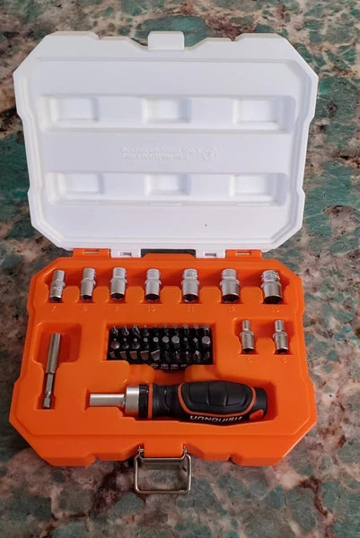 Vanquish Ratcheting Screwdriver Set, 41-Piece Precision Multi-bit Ratchet Screw