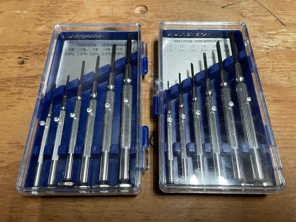 Vintage Archer Precision Screwdriver Set Lot Of 2, Flathead, Phillips With Cases