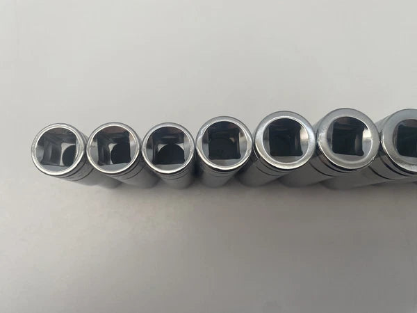 Blue Point 3/8” Deep Socket Set 10-19mm 12 Point 10pc Set As Sold By Snap On