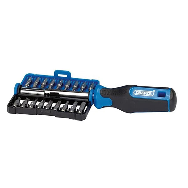 19pc Screwdriver Handle & Bit Set PZ PH TX Magnetic Holder + Case Draper 04497