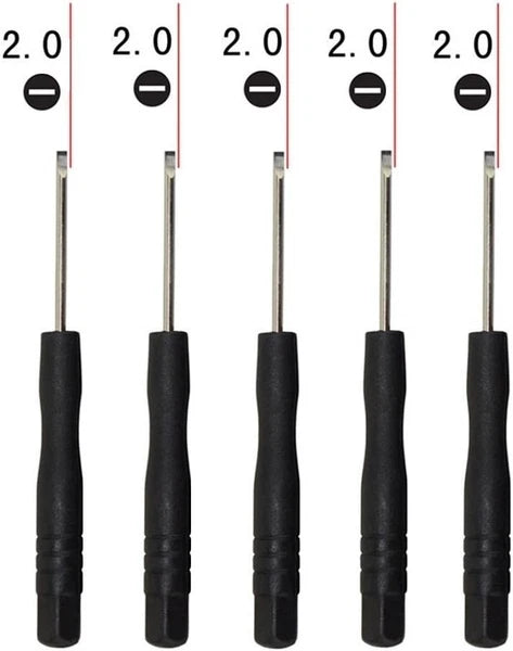 Set of 50 Slotted 2.0mm Flat Head Mini Screwdrivers Set Color: 50 Pcs