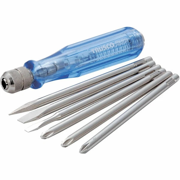 TRUSCO ELECTRIC DETECTION SCREWDRIVER SET (6 BITS) TED-526 Japan*