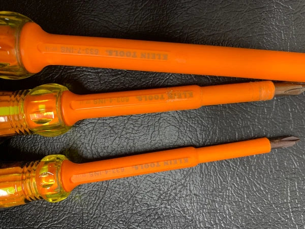 KLEIN TOOLS 33538 Insulated Screwdriver Set - 9 Pcs Great Shape