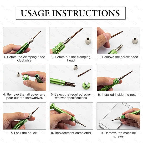 Small Screwdriver Watch Glasses Mini Set, Micro Precision Tiny Screwdriver Set S