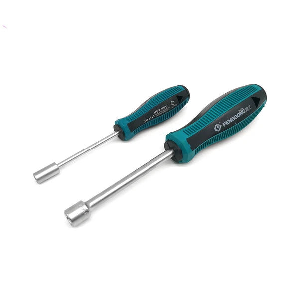 8/10Pcs Hex Nut Driver Socket Screwdriver Chrome Alloy Steel Deep Hole Set