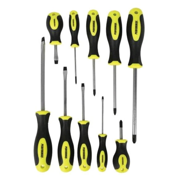 Performax Phillips & Slotted Screwdriver Set - 10 Piece