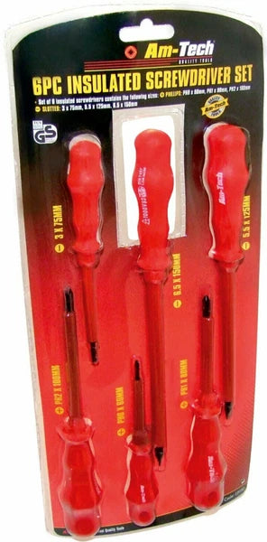 Am-Tech Electricians Insulated Screwdriver Set (6 Pieces)