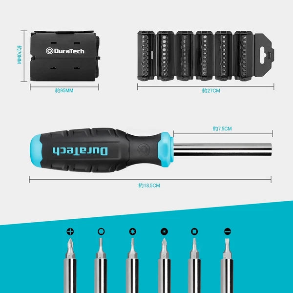 DURATECH Screwdriver Set, Replacement Screwdriver, Set of 60, Magne... Brand New