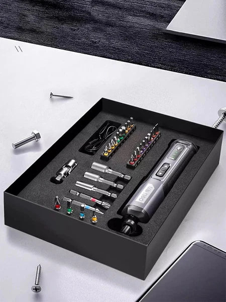 4V Electric Screwdriver Set USB Rechargeable 10/33 Bit Set Drill Multi-function