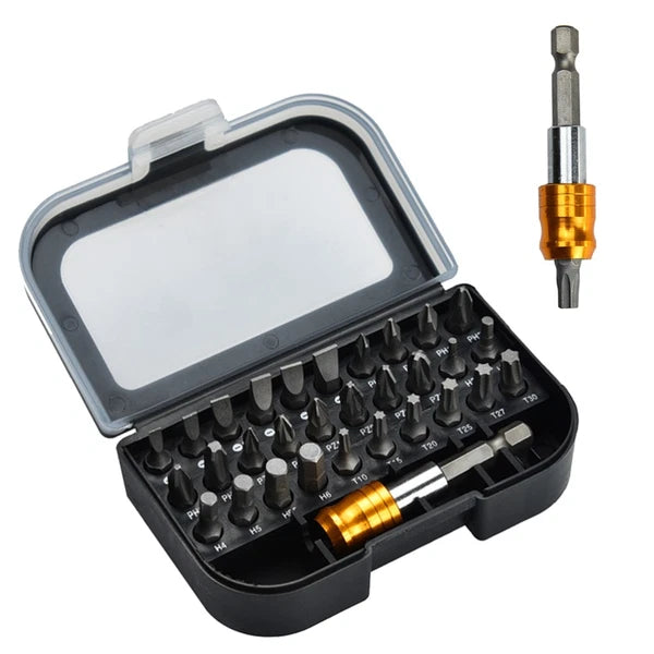 31 Pcs Screwdriver Set Square Bit Precision Tools Magnetic Repair Kit
