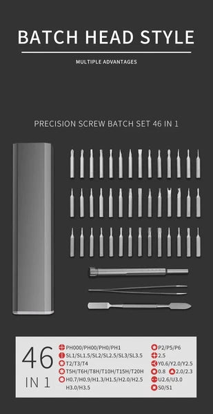 Screwdriver Kit 8/30/40/44 Precision Magnetic Bits Dismountable Screw Driver Set