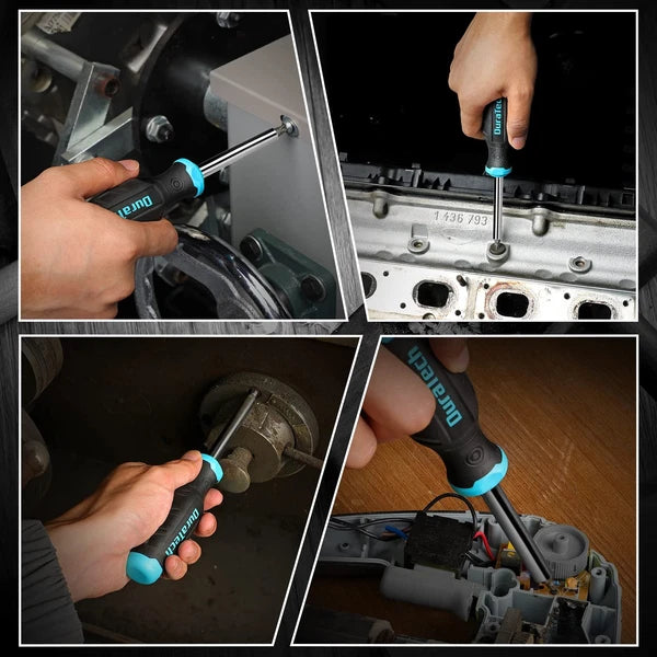 DURATECH Screwdriver Set, Replacement Screwdriver, Set of 60, Magne... Brand New