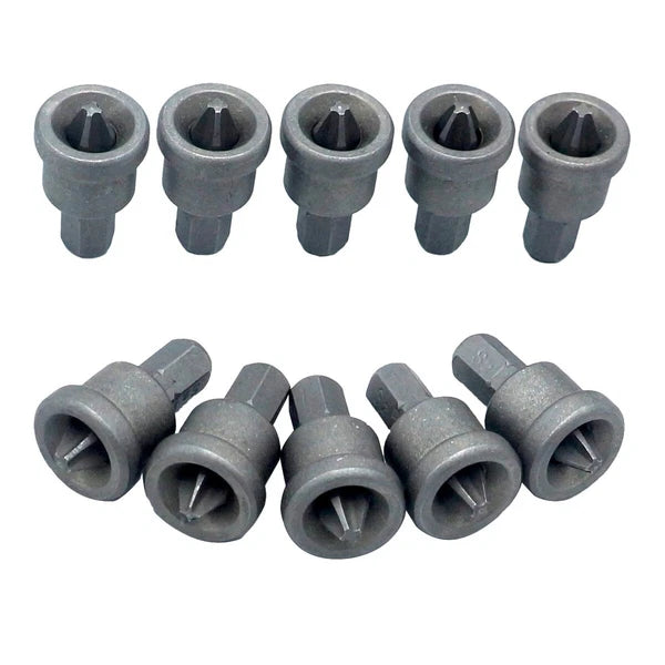 10 X Drywall Screw Adaptor set Plasterboard 2 Driver Bits 25mm Long Hex Shaft