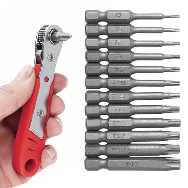 13PCS Magnetic Torx Bit Set Impact Driver Drill Security Tamper Proof T5-T40