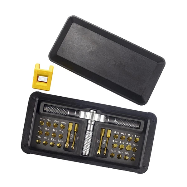 30 in 1 T-Type Multi-Purpose Ratchet  Screwdriver Bits Set DIY Toolbox