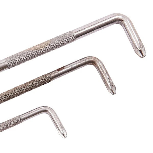 Offset Screwdriver 3pcs Set Double Sided Cranked Right Angled Flat Screwdriver