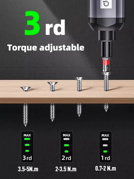 4V Electric Screwdriver Set USB Rechargeable 10/33 Bit Set Drill Multi-function