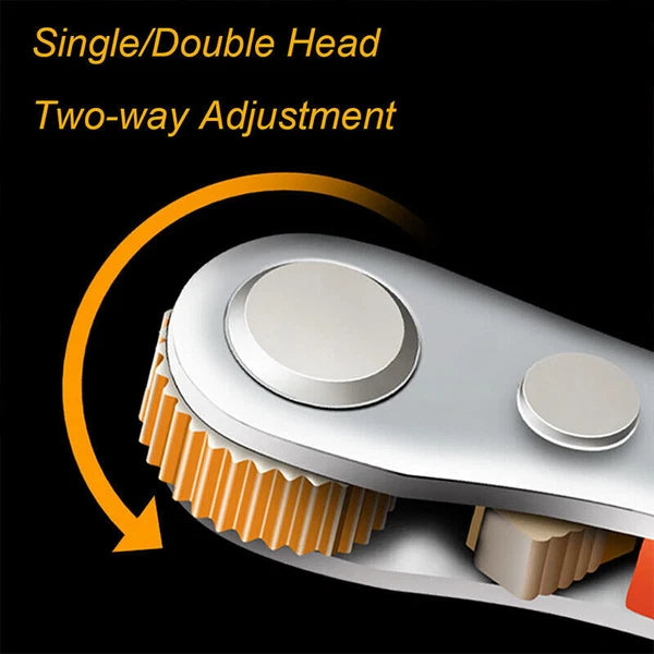 Ratcheting Right Angle Screwdriver Hex Drive 90 Degree Offset + 10pc Bits Set US