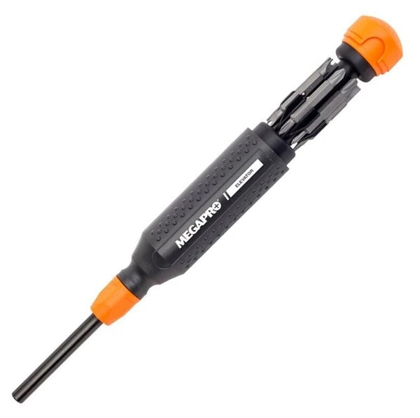 Megapro Elevator Tech Multi Bit Screwdriver Phillips Flat Torx Square Spanner