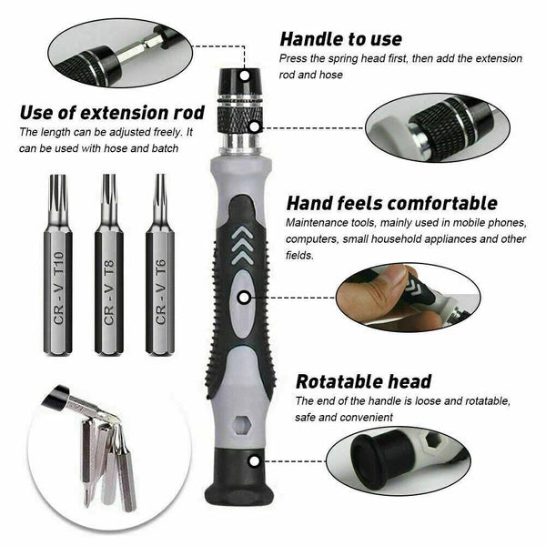 New Best Precision Screwdriver Set Bits For Mobile Phone Watches Tool Gift Xmas