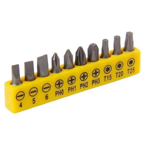 Ratcheting Right Angle Screwdriver Hex Drive 90 Degree Offset + 10pc Bits Set US