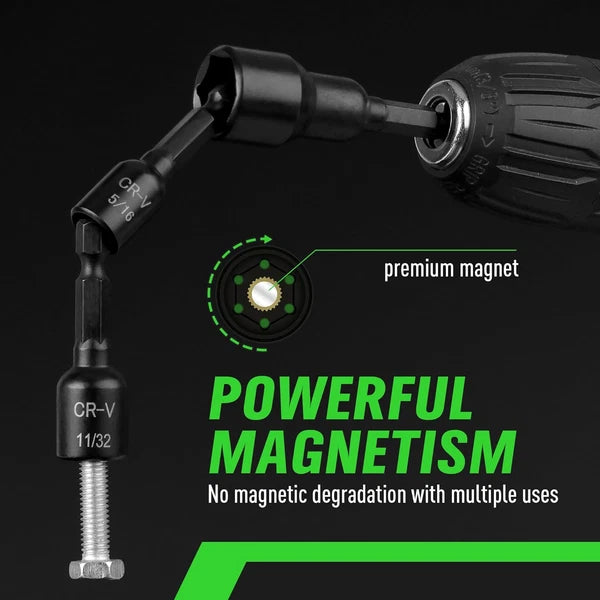 55-Piece Magnetic Nut Driver Set, Metric & SAE 1/4" Hex Shank, Impact Driver So