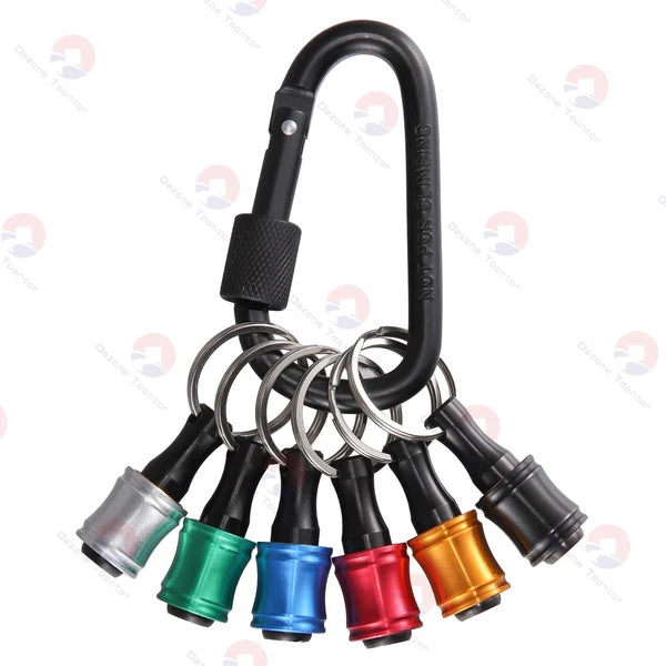 7-21x 1/4" Hex Shank Quick Release Keychain Screwdriver Drill Bit Holder Bit Set