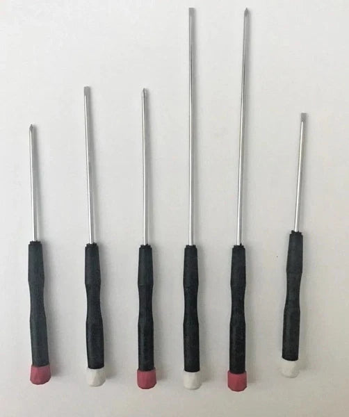2 X 6pc Precision Screwdriver Set-Different Sizes/Heads-Long Reach Screwdrivers