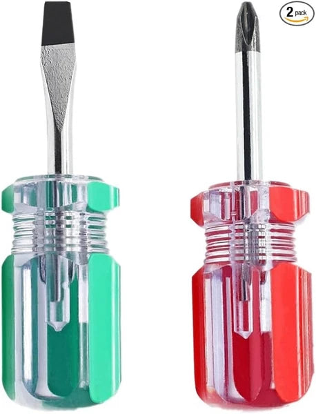 Screwdrivers Short Cross and Flat Magnetic Tip Screwdrivers Pocket Screwdrive