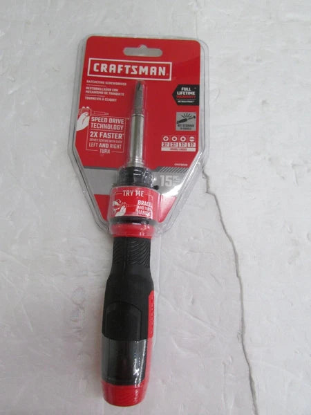 CRAFTSMAN Ratcheting Screwdriver SpeedDrive 2inch Double Ended Bits Included