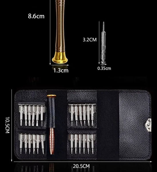 25 in 1 Mini Precision Screwdriver Kit Portable Tool Set for Electronics Repair