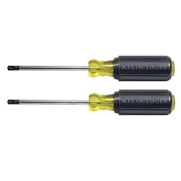 Klein Tools Screwdriver Set 4 Inch Combo Tip Black Yellow Fixed Blade Usa Made