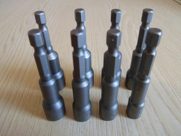 1/4" Hex Magnetic Nut Driver for Impact Drill Coach Rawl Bolts Tek Screws Fixing