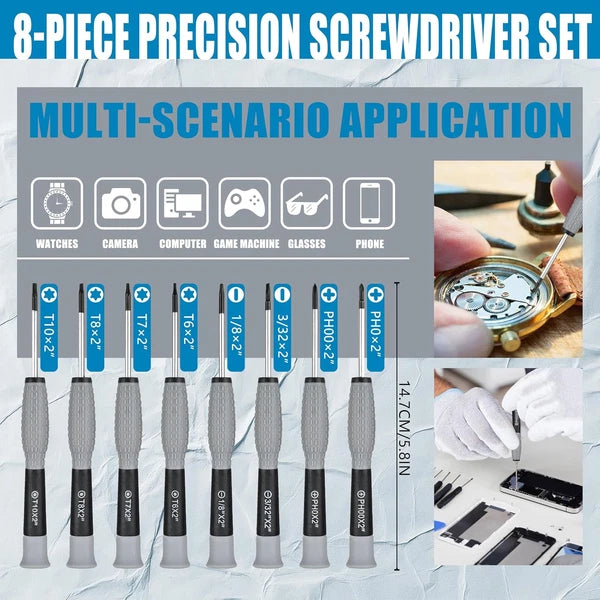 100-Piece Magnetic Screwdriver Set with Plastic Rack, Includes Slotted/Phillips/