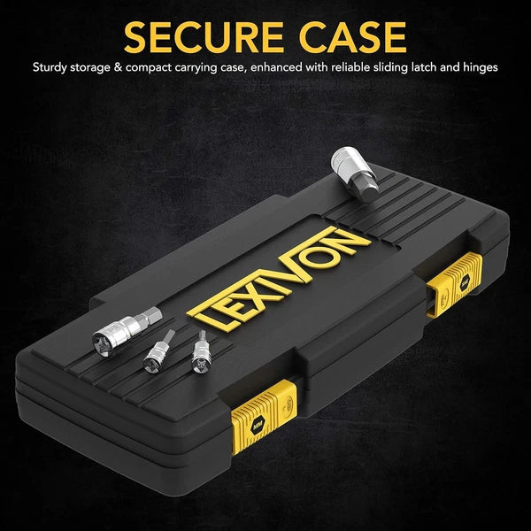 LEXIVON Master HEX Bit Socket Set, Premium S2 Alloy Steel | Complete 32-Piece,