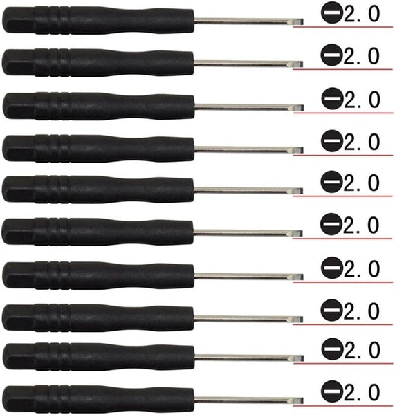 Set of 50 Slotted 2.0mm Flat Head Mini Screwdrivers Set Color: 50 Pcs