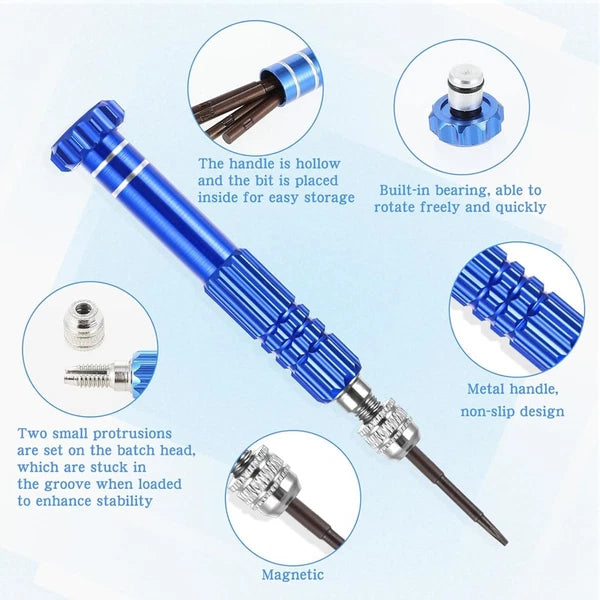 5-in-1 Precision Eyeglass Repair Screwdriver Kit Magnetic Watch Screwdriver4989