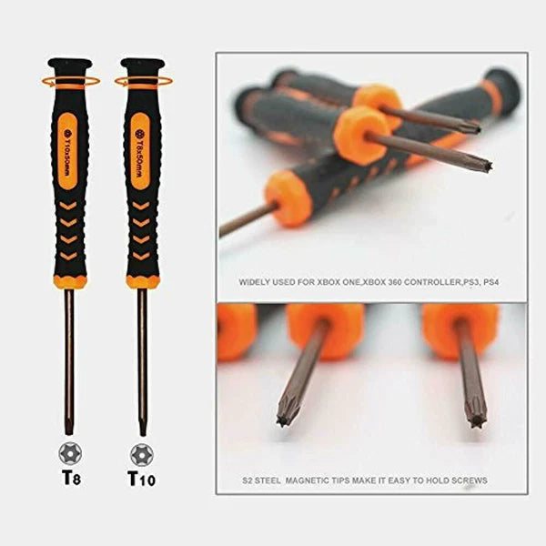 Screwdriver Set T3 T4 T5 T6 TR8 T10H Security Bits ESD Tweezer For XBOX PS3 PS4