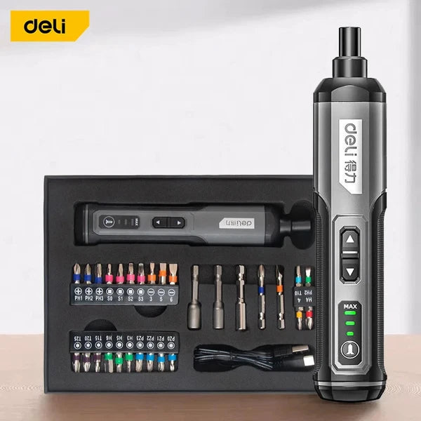 4V Electric Screwdriver Set USB Rechargeable 10/33 Bit Set Drill Multi-function