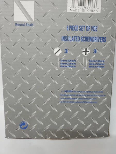 Camco Tools 6 Piece Insulated Screwdriver Set - NEW