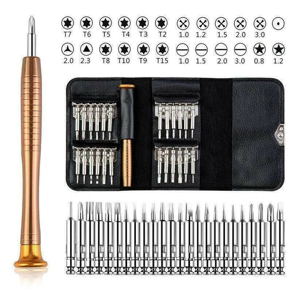 25 in 1 Precision Screwdriver Set Mini Repair Kit for Phones Watches Electronics