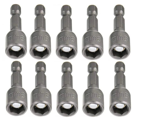 Hex Magnetic Power 8Mm 5/16 Socket Adapter Drill Bit Nut Driver Set 1/4 Inch He