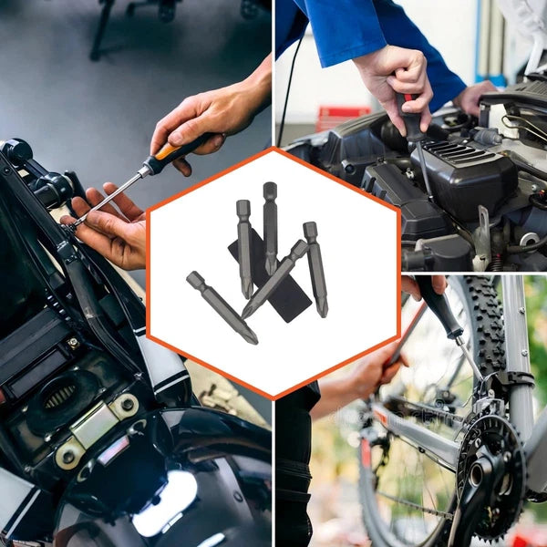 6Pcs 50Mm JIS Screwdriver Bit Set with Magnetic Tip,1/4 Hex Shank, S2 Alloy Stee