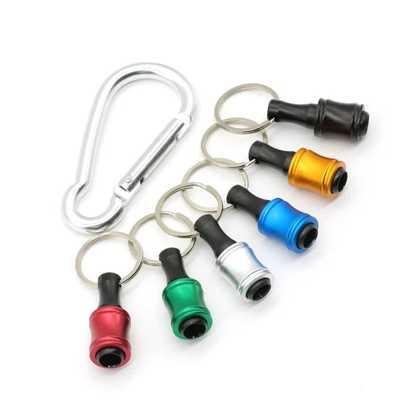 7Pcs 1/4" Hex Shank Quick Release Keychain Screwdriver Drill Bit Holder Bits Set