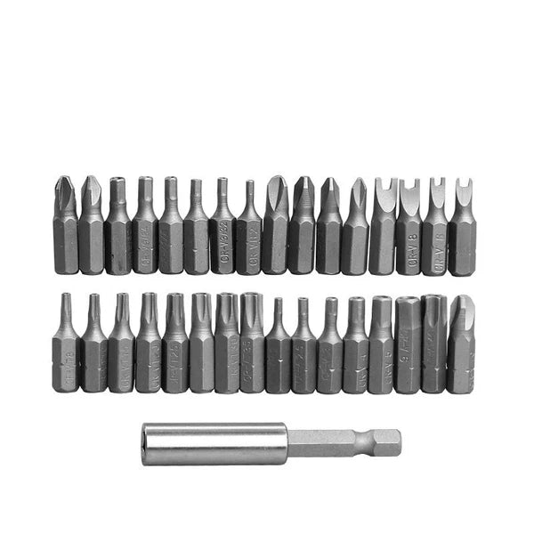 33-Pc Torx/Hex/Screwdriver Bit Set w/Magnet & Case - CR-V Steel